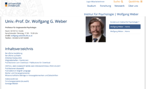 Prof. Dr. Wolfgang Weber, der auch fundiert zu organisationaler Gerechtigkeit arbeitet